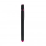 Gel-Kugelschreiber mit gummiertem Griff Farbe pink zweite Ansicht