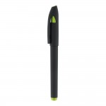 Gel-Kugelschreiber mit gummiertem Griff Farbe hellgrün