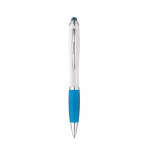 Rutschfester Kugelschreiber bedrucken Farbe hellblau zweite Ansicht