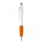 Rutschfester Kugelschreiber bedrucken Farbe orange