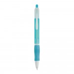 Günstige Kugelschreiber bedrucken Farbe hellblau zweite Ansicht