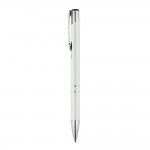 Kugelschreiber aus Aluminium mit Gravur Farbe weiß
