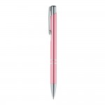 Kugelschreiber aus Aluminium mit Gravur Farbe rosa