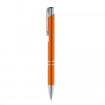 Kugelschreiber aus Aluminium mit Gravur Farbe orange