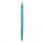 Nachhaltige Kugelschreiber aus Weizenstroh Farbe hellblau zweite Ansicht