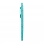 Nachhaltige Kugelschreiber aus Weizenstroh Farbe hellblau