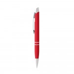 Gravierte Kugelschreiber mit weicher Gummioberfläche Farbe rot