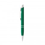 Gravierte Kugelschreiber mit weicher Gummioberfläche Farbe grün