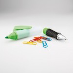 Kugelschreiber mit Marker und Clips bedrucken Farbe hellgrün fünfte Ansicht