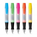 Kugelschreiber mit Marker und Clips bedrucken Ansicht in vielen Farben