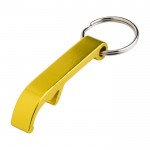 Metallisches Schlüsselbund mit Öffner Farbe Gelb dritte Ansicht