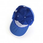 Kappe aus 100% Baumwolle mit Farbkombination Farbe blau fünfte Ansicht