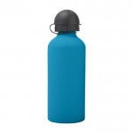 Bedruckte Aluminiumflasche für kaltes Wasser Farbe Blau erste Ansicht