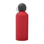 Bedruckte Aluminiumflasche für kaltes Wasser Farbe Rot vierte Ansicht