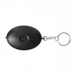Kunststoff-Schlüsselbund mit LED-Taschenlampe und Minialarm farbe schwarz erste Ansicht