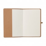 A5-Notizbuch aus Kraftpapier mit linierten Blättern farbe braun fünfte Ansicht