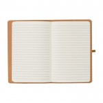 A5-Notizbuch aus Kraftpapier mit linierten Blättern farbe braun sechste Ansicht