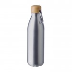 Aluminiumflasche mit Bambusdeckel und Karabiner, 500 ml farbe silber sechste Ansicht