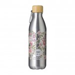 Aluminiumflasche mit Bambusdeckel und Karabiner, 500 ml farbe silber siebte Ansicht
