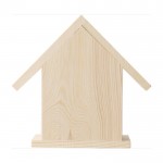 Vogelhaus aus Holz zum Bemalen Farbe Braun erste Ansicht