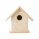 Vogelhaus aus Holz zum Bemalen Farbe Braun zweite Ansicht
