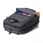 Antidiebstahl-Rucksack aus Kunststoff für Laptop 15” farbe schwarz vierte Ansicht