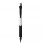 Moderner Kugelschreiber für Firmen bedrucken Farbe weiß zweite Ansicht