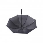 Schirm mit 8 Pameelen aus Polyester 170T Farbe Schwarz vierte Ansicht