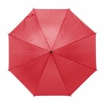 Schirm mit 8 Pameelen aus Polyester 170T Farbe Rot erste Ansicht