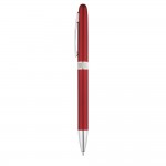 Abgerundete Kugelschreiber mit Drehmechanik Farbe rot