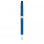 Abgerundete Kugelschreiber mit Drehmechanik Farbe köngisblau