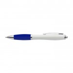 Kugelschreiber aus ABS recycelt mit Gummigriff, blaue Tinte farbe blau erste Ansicht