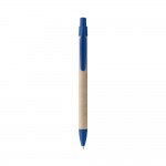 Günstiger Kugelschreiber aus Karton als Werbegeschenk Farbe blau zweite Ansicht