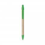 Günstiger Kugelschreiber aus Karton als Werbegeschenk Farbe hellgrün zweite Ansicht