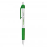 Ein Kugelschreiber für die klassische Werbung Farbe grün Ansicht mit Logo 1