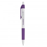 Ein Kugelschreiber für die klassische Werbung Farbe violett Ansicht mit Logo 1