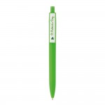 Klassischer Kugelschreiber in Unifarbe Farbe hellgrün Ansicht mit Logo 2