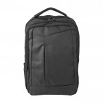 Laptop-Rucksack 15” mit Taschen und gepolsterten Griffen farbe schwarz erste Ansicht