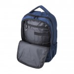 Laptop-Rucksack 15” mit Taschen und gepolsterten Griffen farbe blau dritte Ansicht