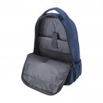 Laptop-Rucksack 15” mit Taschen und gepolsterten Griffen farbe blau vierte Ansicht