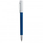 Kugelschreiber als Werbegeschenk mit Metalleffekt Farbe blau