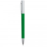 Kugelschreiber als Werbegeschenk mit Metalleffekt Farbe grün