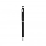 Schöner Kugelschreiber aus Kunststoff als Werbegeschenk Farbe schwarz dritte Ansicht