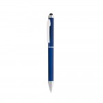 Schöner Kugelschreiber aus Kunststoff als Werbegeschenk Farbe blau dritte Ansicht