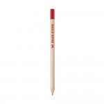 Bleistifte mit Farbdetail, die sich bedrucken lassen Farbe rot Ansicht mit Logo 1