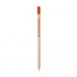 Bleistifte mit Farbdetail, die sich bedrucken lassen Farbe orange Ansicht mit Logo 1