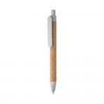 Kugelschreiber mit umweltfreundlichen Materialien Farbe hellblau dritte Ansicht