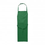 Einfache Kochschürze aus Polyester ohne Tasche 200 g/m2 farbe grün erste Ansicht