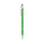 Gravierte Kugelschreiber aus Aluminium mit Pointer Farbe hellgrün