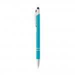 Gravierte Kugelschreiber aus Aluminium mit Pointer Farbe hellblau